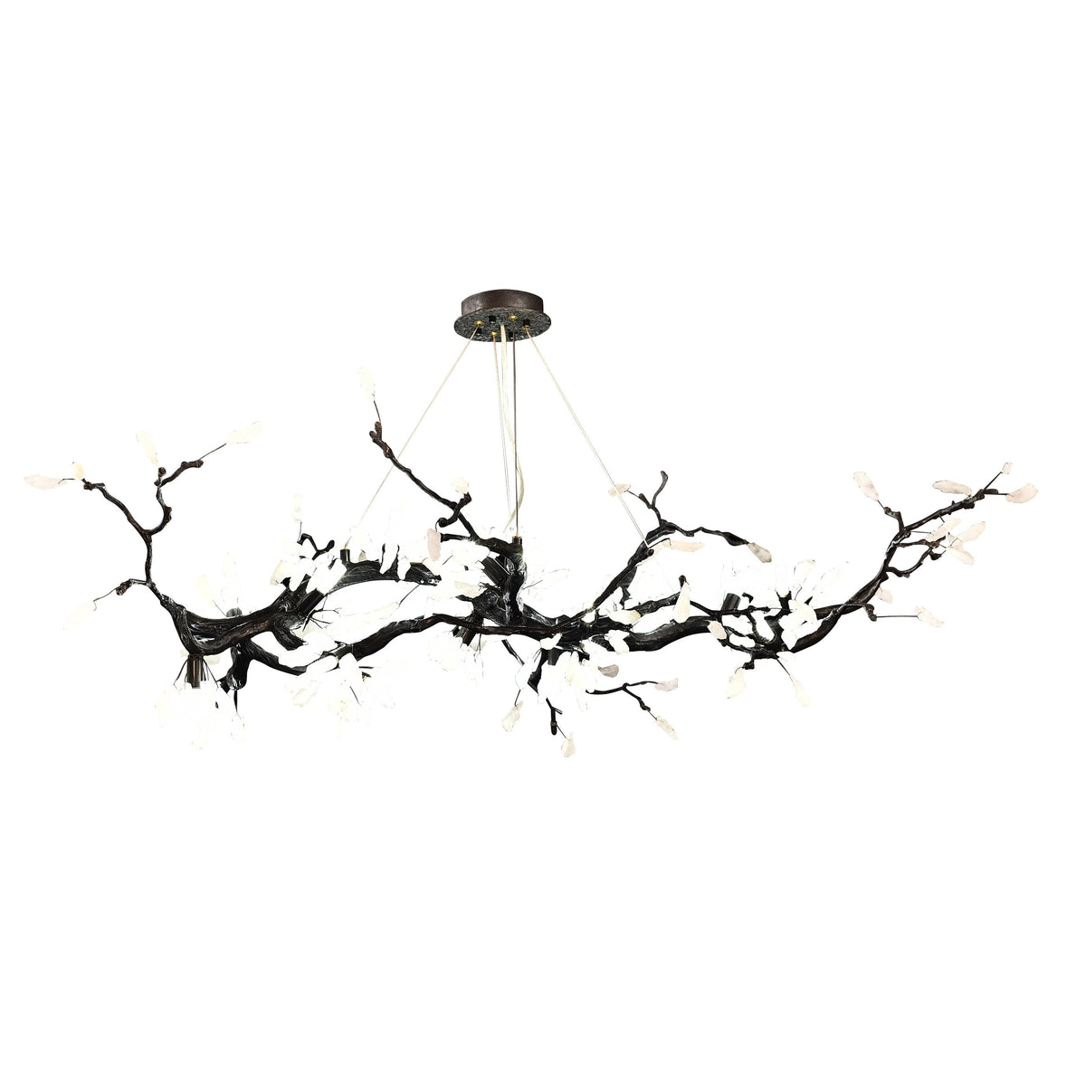 Selenite Crystal Blossom Branching Tree Chandelier - view 32
