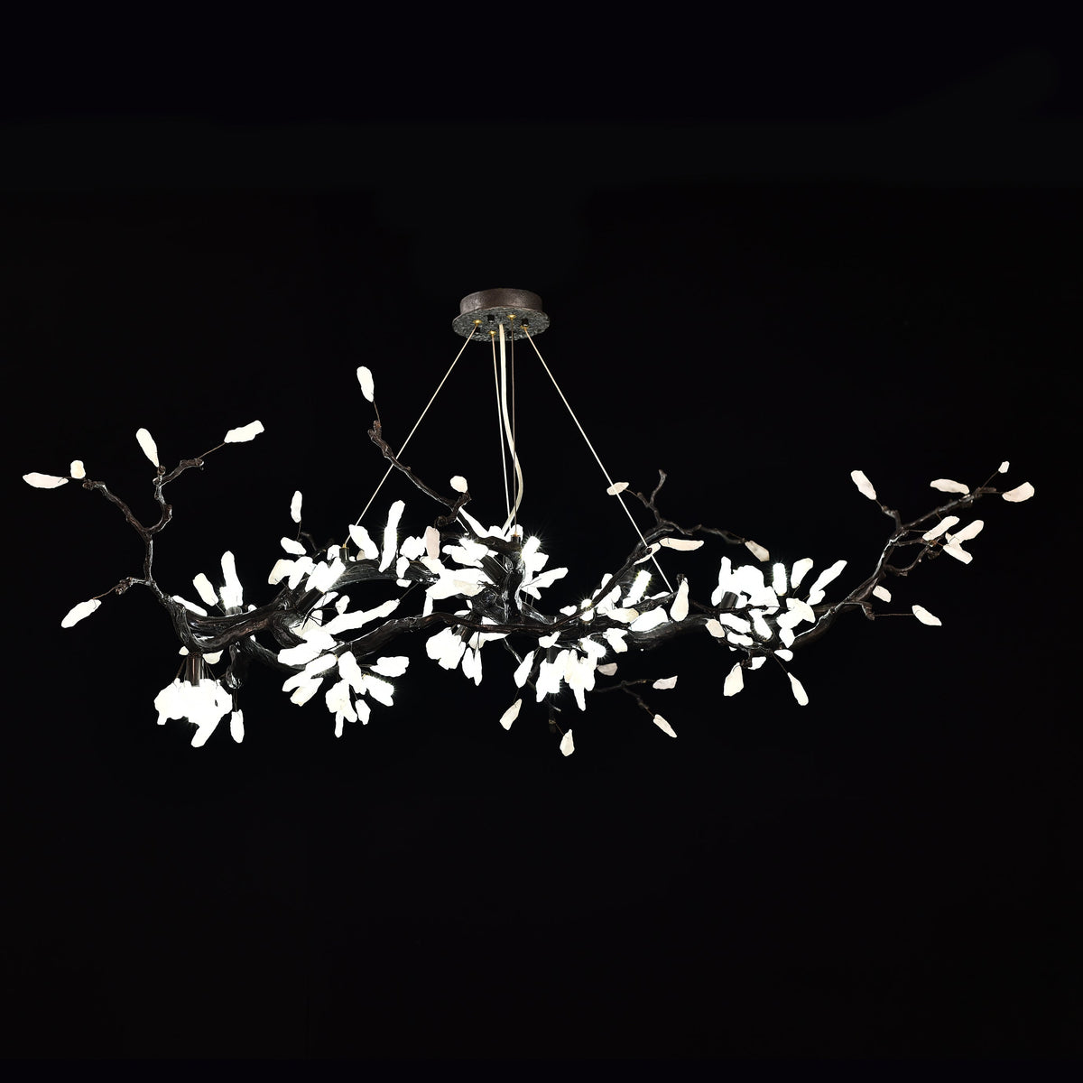 Selenite Crystal Blossom Branching Tree Chandelier - view 22