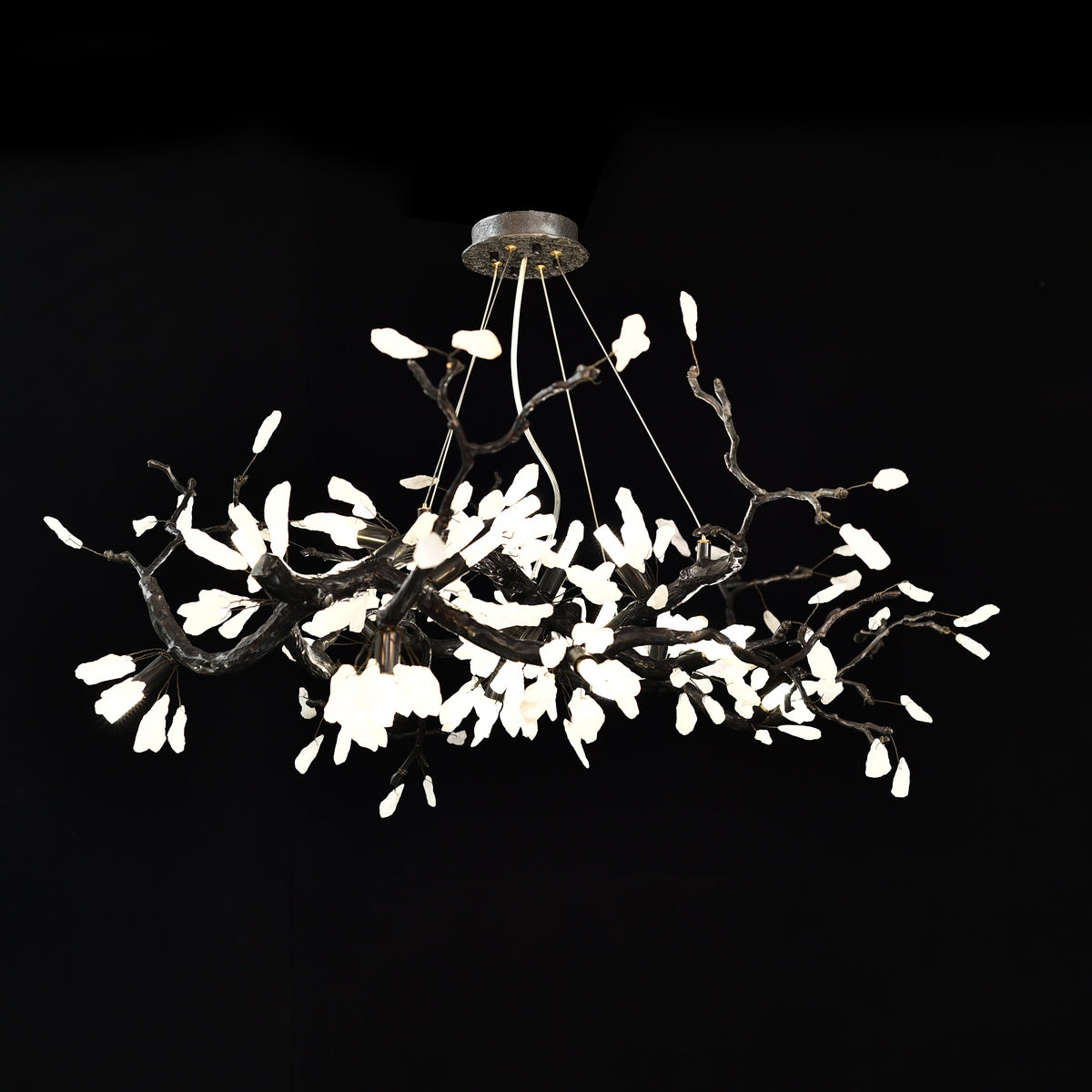 Selenite Crystal Blossom Branching Tree Chandelier - view 24