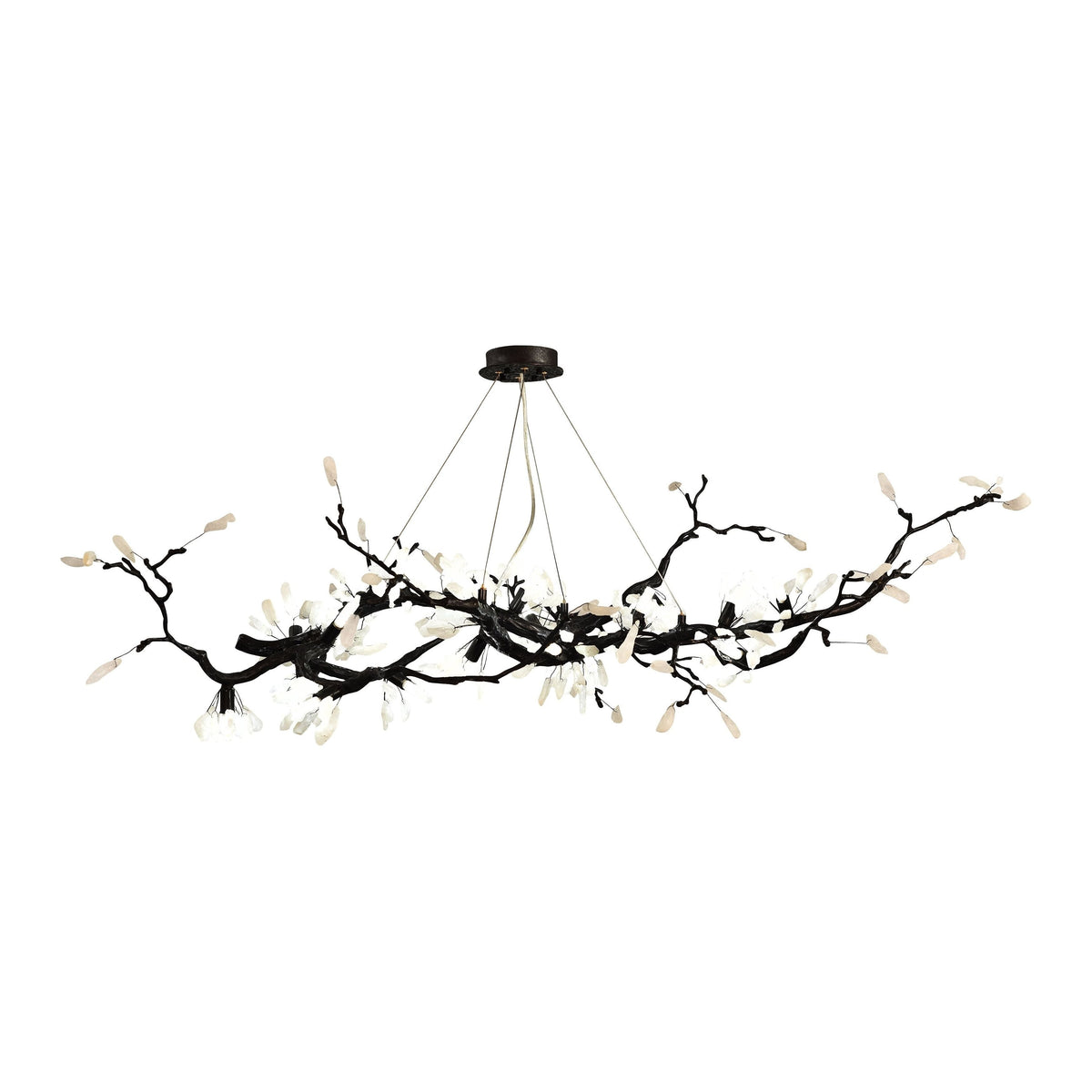 Selenite Crystal Blossom Branching Tree Chandelier - view 29