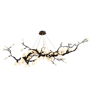Selenite Crystal Blossom Branching Tree Chandelier - view 11