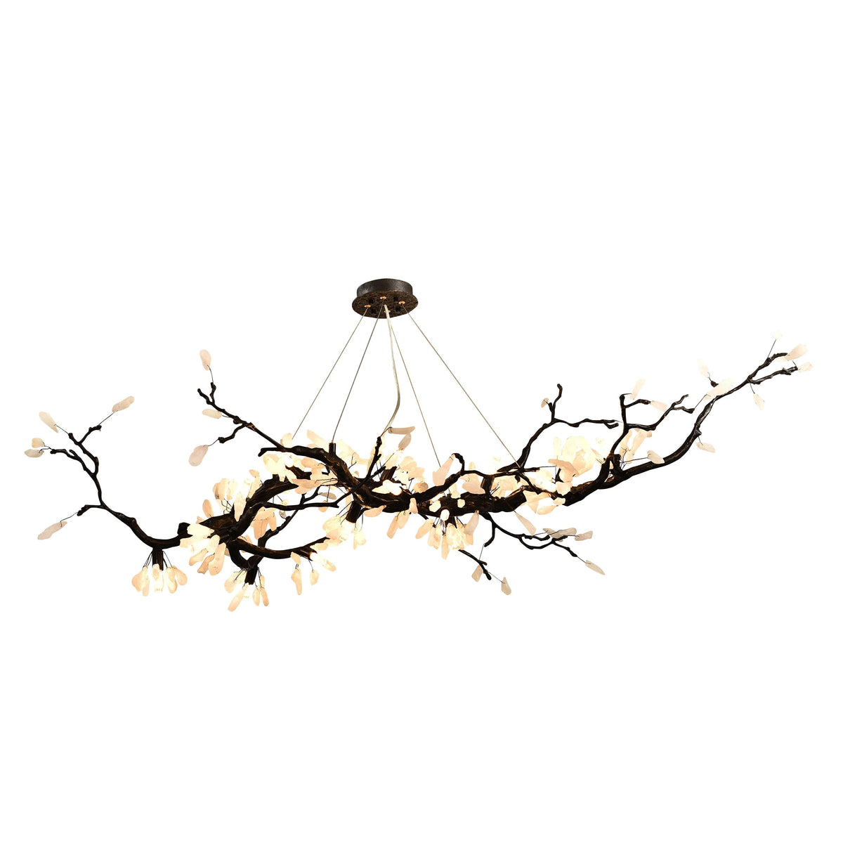 Selenite Crystal Blossom Branching Tree Chandelier - view 11