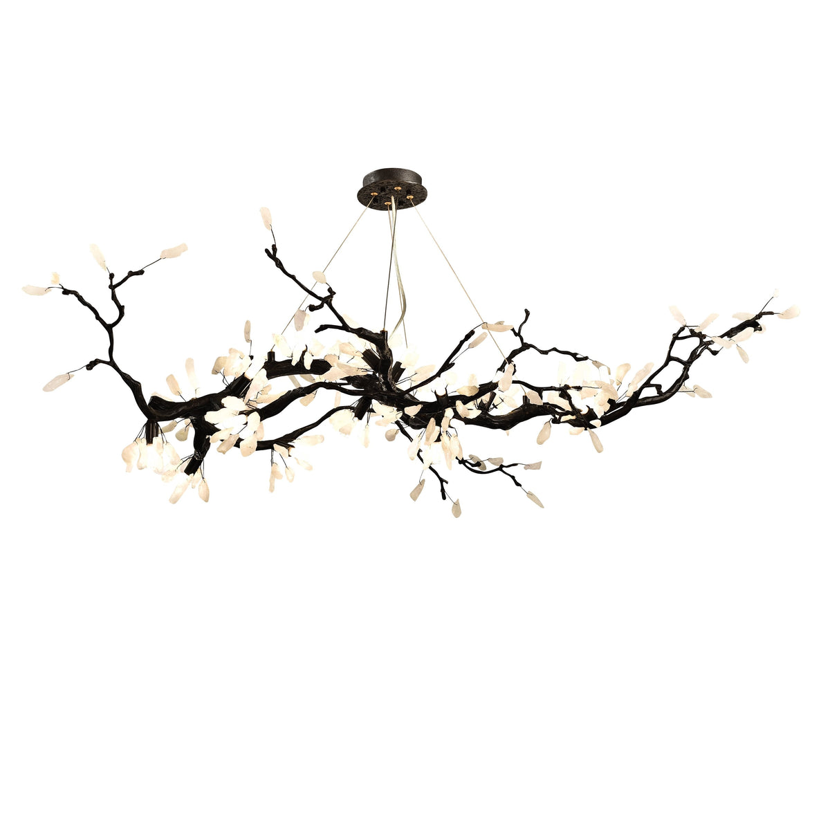 Selenite Crystal Blossom Branching Tree Chandelier - view 12