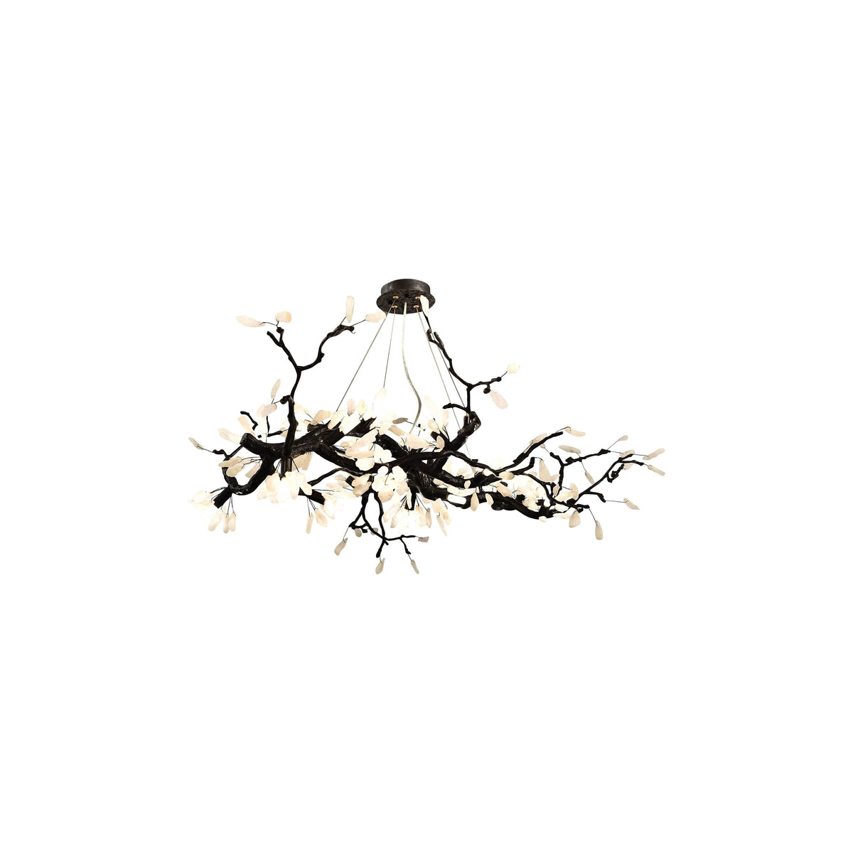 Selenite Crystal Blossom Branching Tree Chandelier - view 31