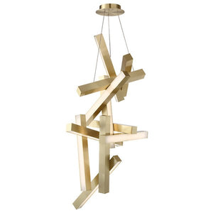 Modern Vertical Geometric Aluminum Chandelier for Staircase/Foyer/High-ceiling - view 26