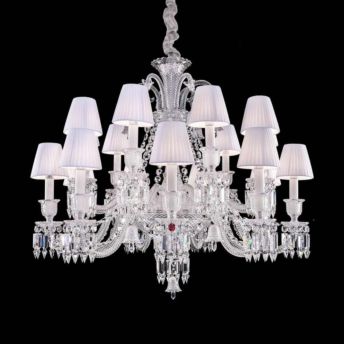 Short 18 lights Zenith Chandelier, crystal