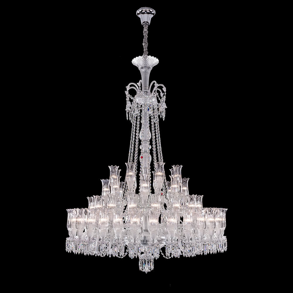 Huge 67 lights chandelier, crystal