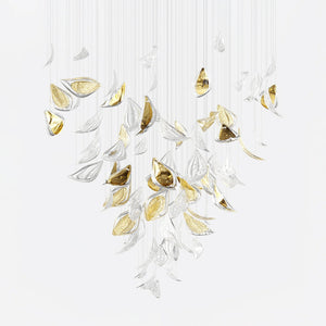 Golden Floating Leaves Chandelier - view 3