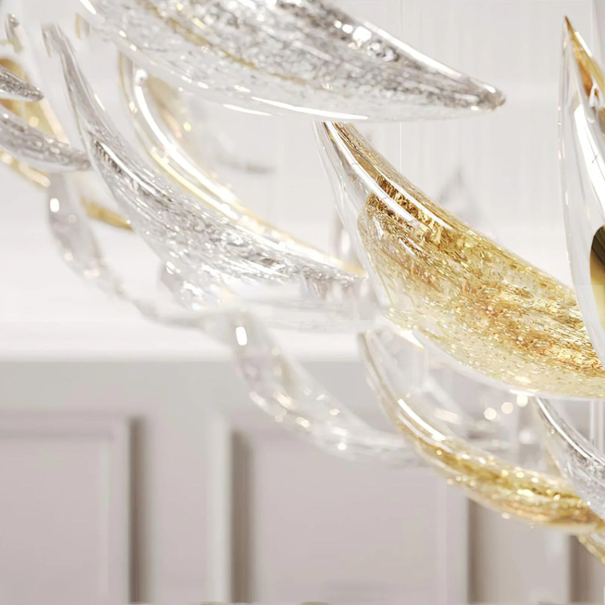 Golden Floating Leaves Chandelier - view 5