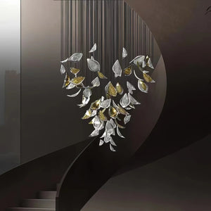 Golden Floating Leaves Chandelier - view 6