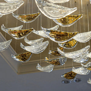 Golden Floating Leaves Chandelier - view 9