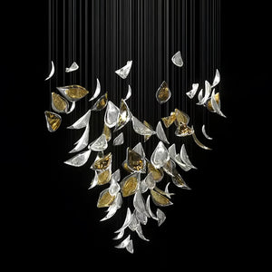 Golden Floating Leaves Chandelier - view 11
