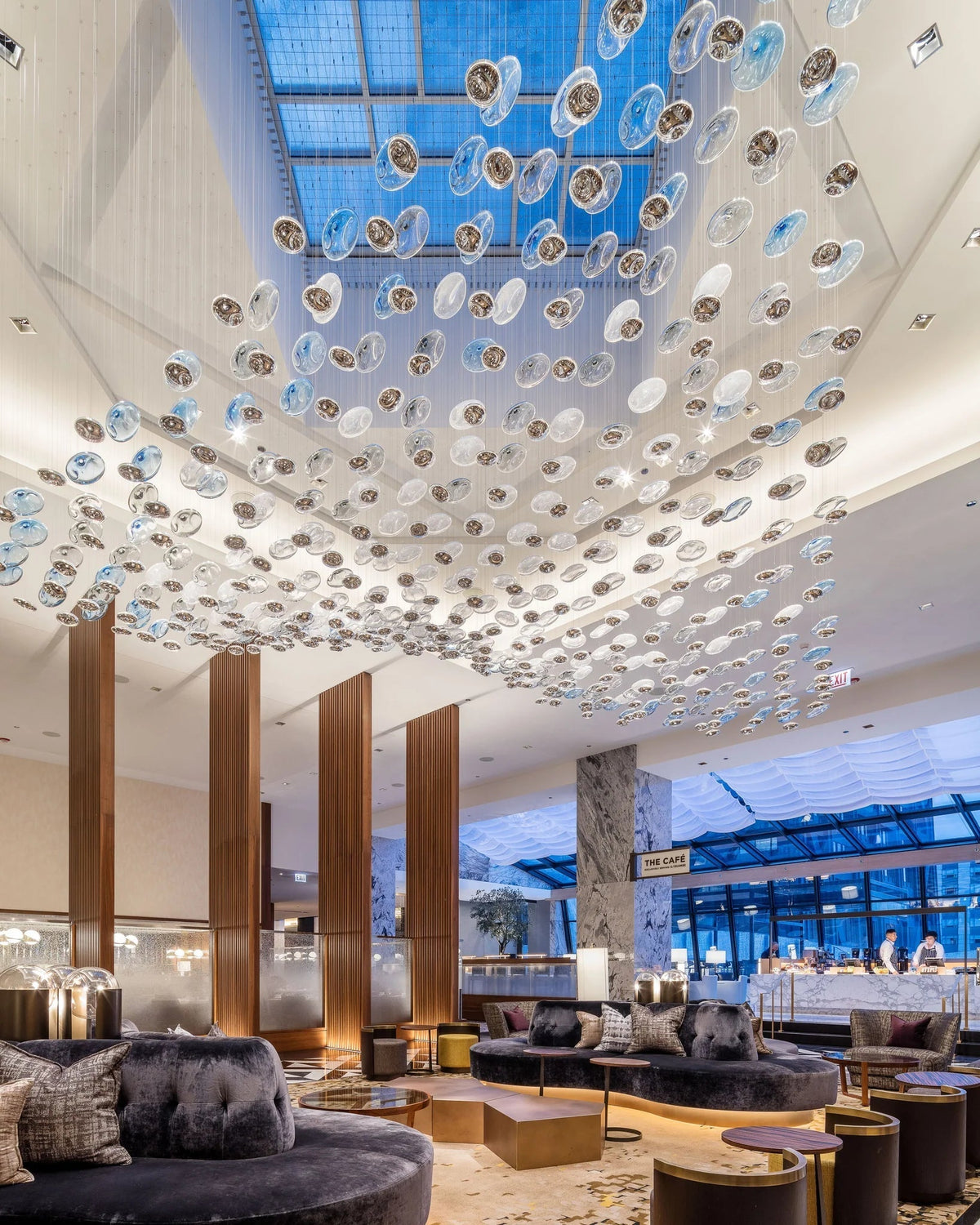 Flying Wave Glass bubble Chandelier - view 5
