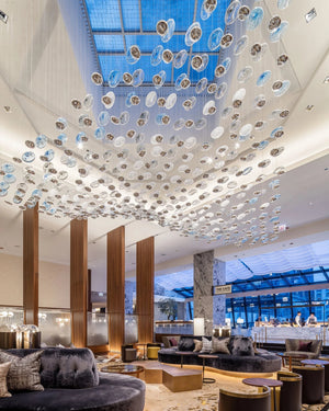 Flying Wave Glass bubble Chandelier - view 5