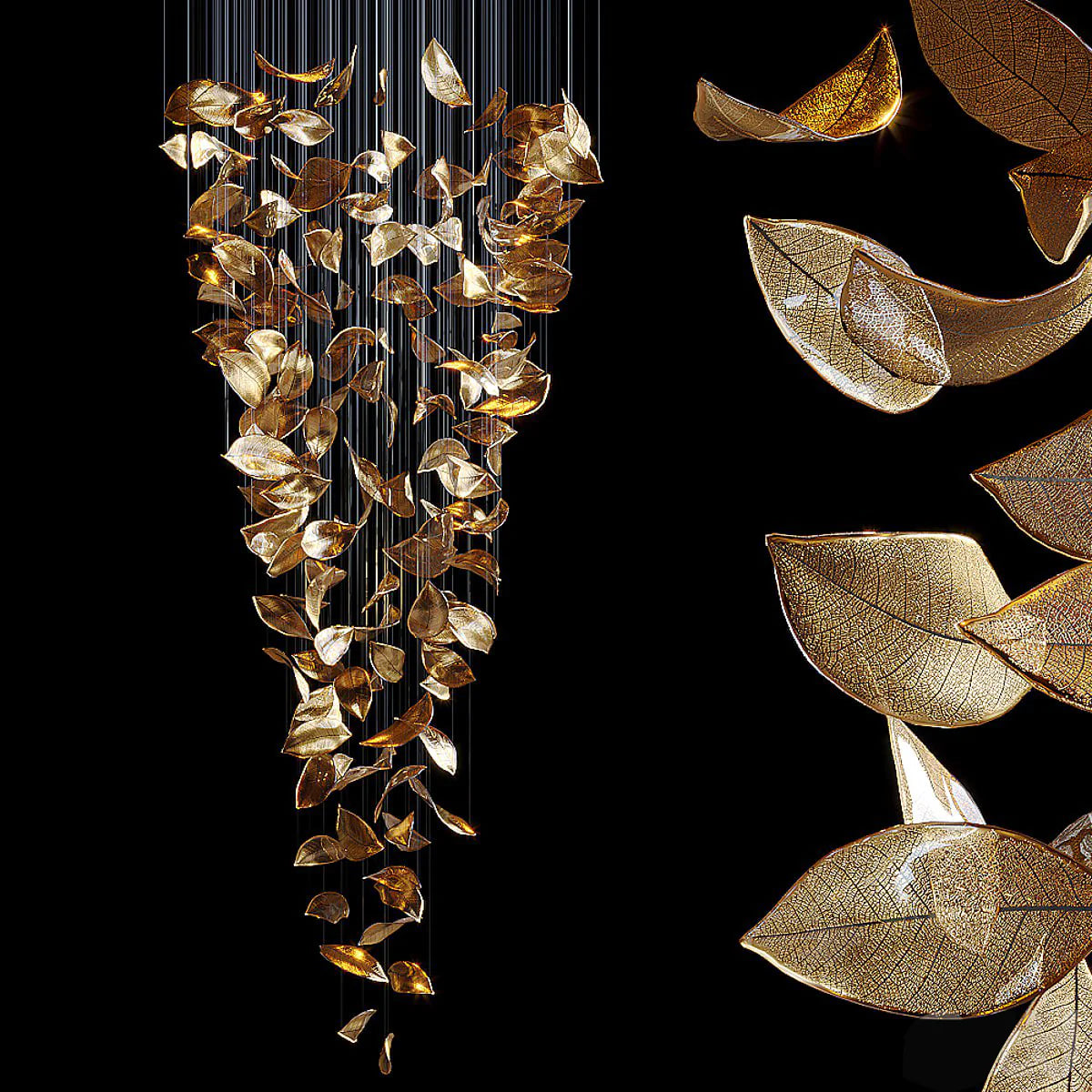 Frozen Leaves Chandelier - view 10