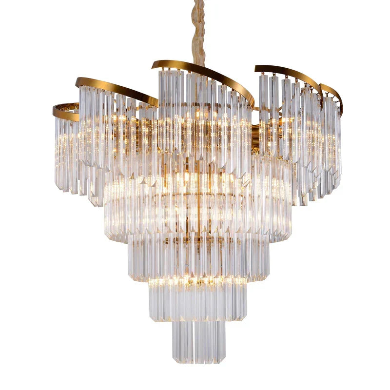 Twin Palms Round Crystal Chandelier - view 4