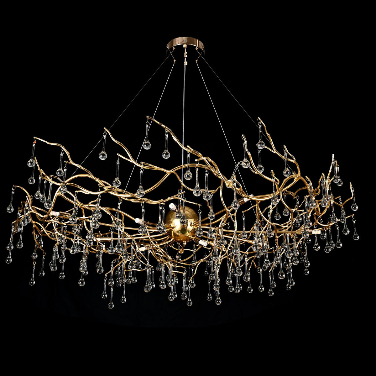 Dawn Livio Teardrop Branching Brass Round Chandelier - view 6