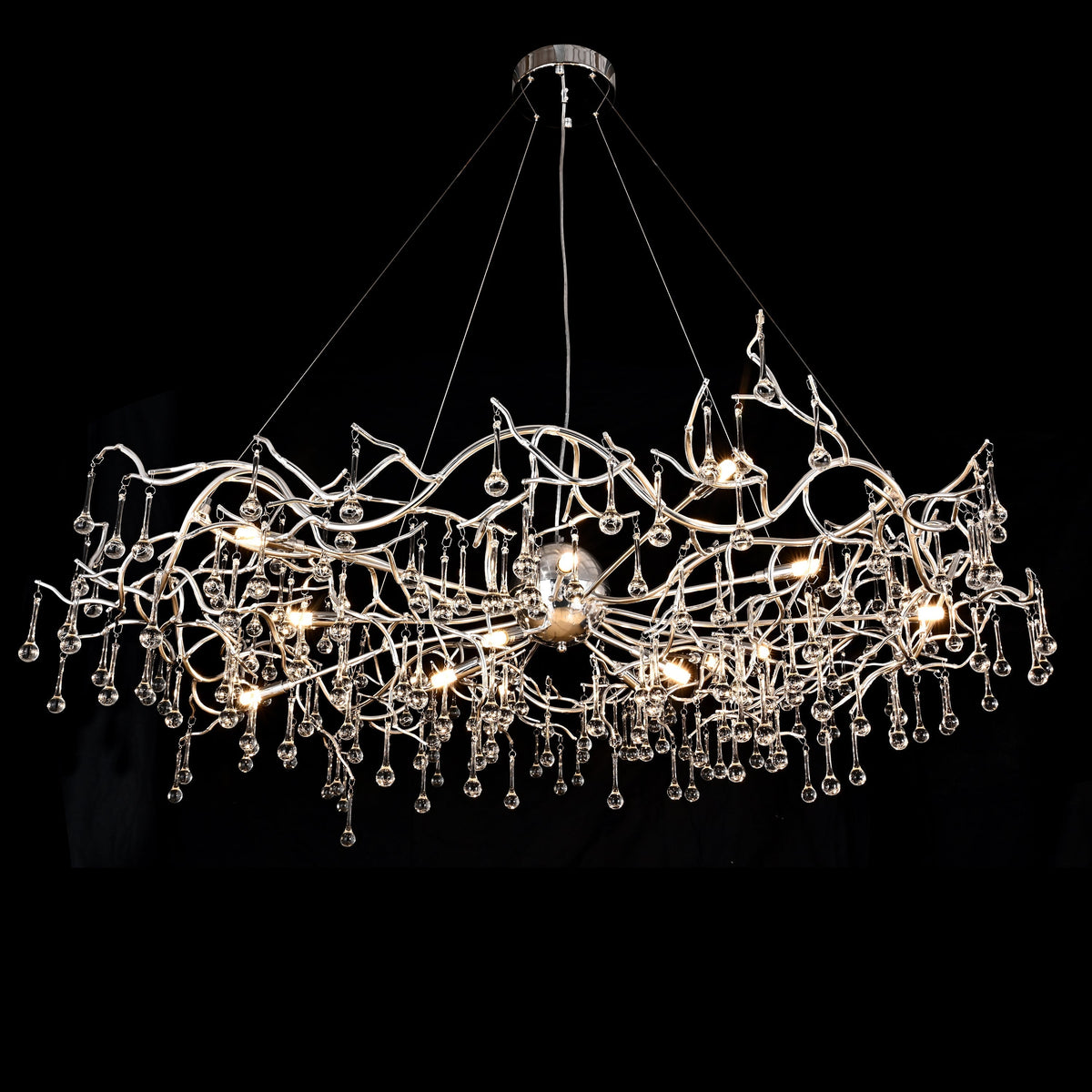 Dawn Livio Teardrop Branching Brass Round Chandelier - view 5