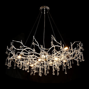 Dawn Livio Teardrop Branching Brass Round Chandelier - view 9