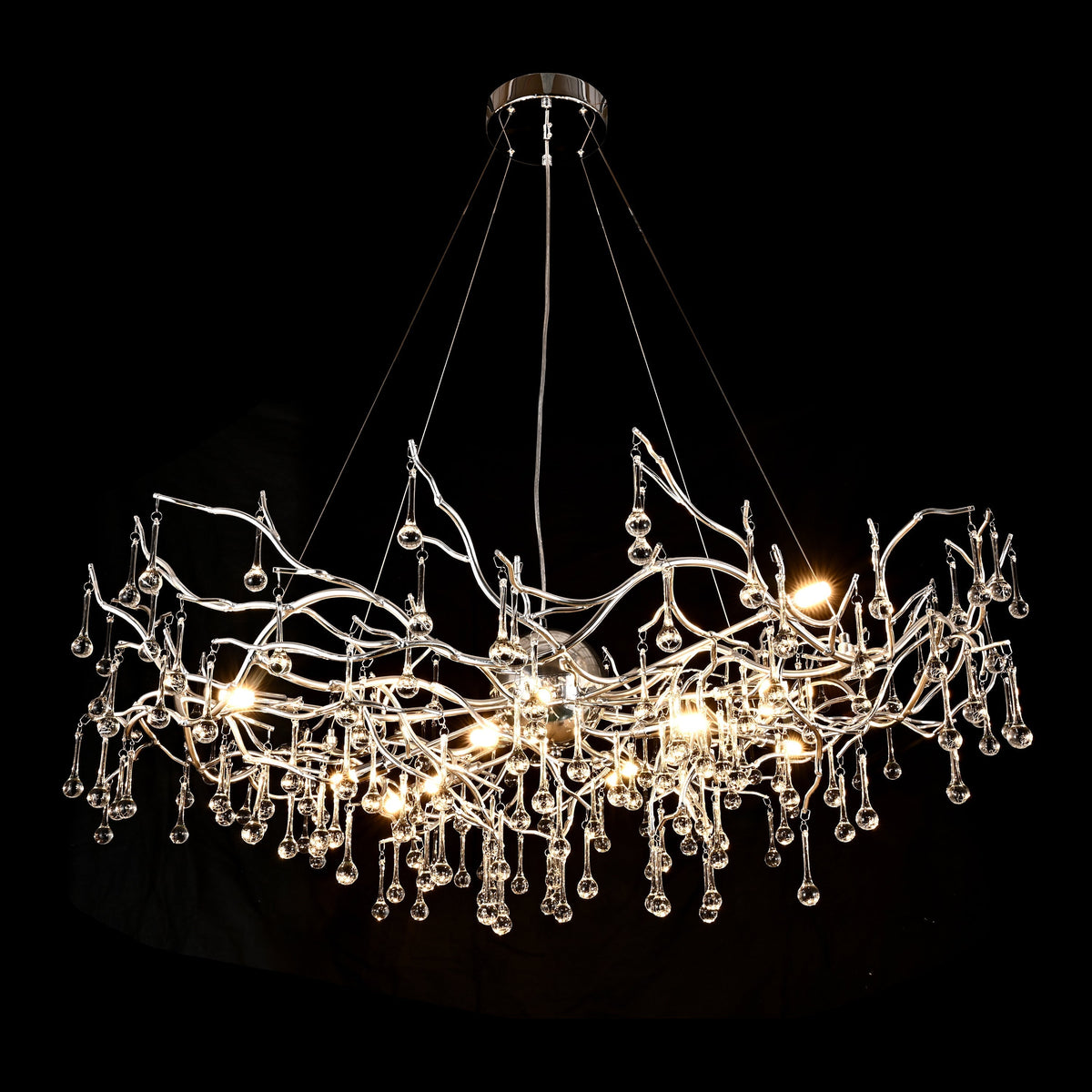 Dawn Livio Teardrop Branching Brass Round Chandelier - view 9