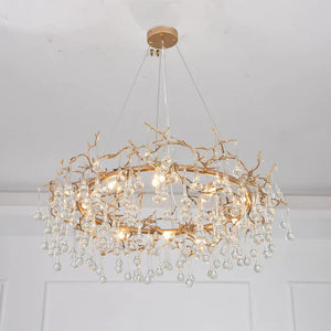 Modern Round Small Water Drop Branch Chandelier - view 3