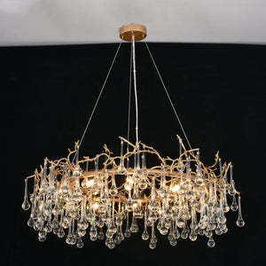 Modern Round Small Water Drop Branch Chandelier - view 2