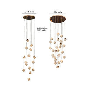 Magic Cube Crystal Staircase Chandelier - view 10