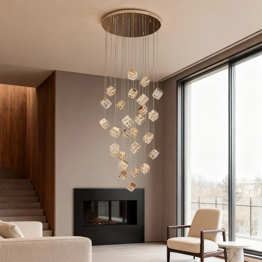 Magic Cube Crystal Staircase Chandelier - view 4