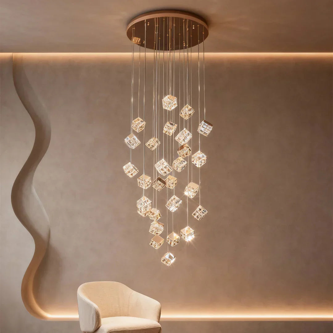 Magic Cube Crystal Staircase Chandelier - view 5