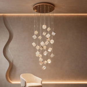 Magic Cube Crystal Staircase Chandelier - view 5