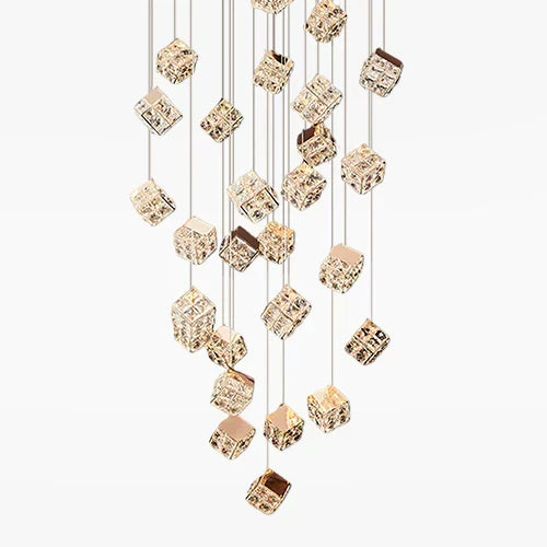Magic Cube Crystal Staircase Chandelier - view 9