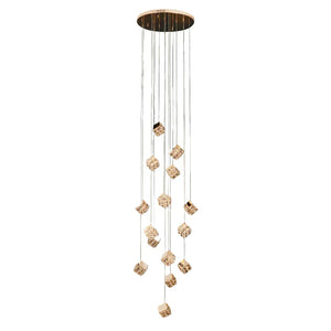 Magic Cube Crystal Staircase Chandelier