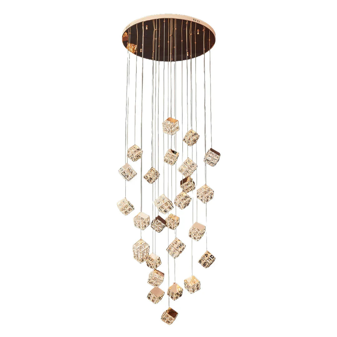 Magic Cube Crystal Staircase Chandelier - view 2