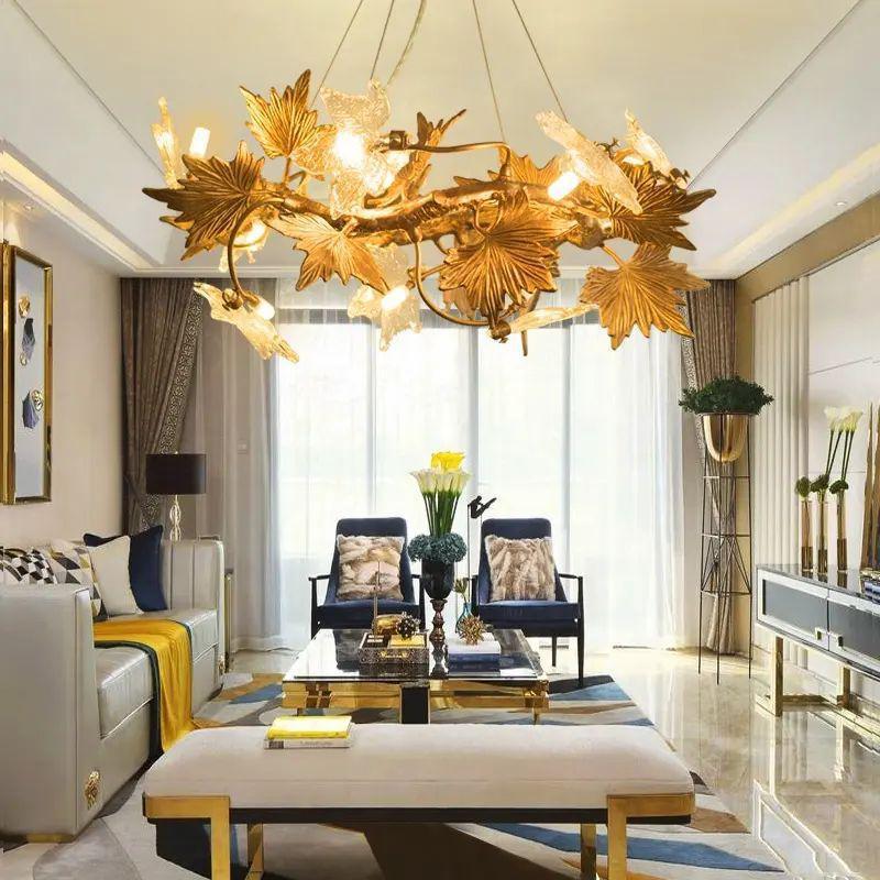 Maple Leaf Branch Chandelier - view 3