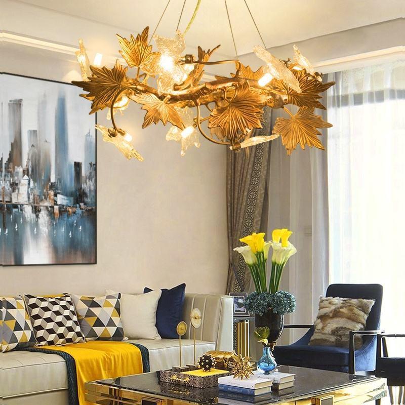 Maple Leaf Branch Chandelier - view 2