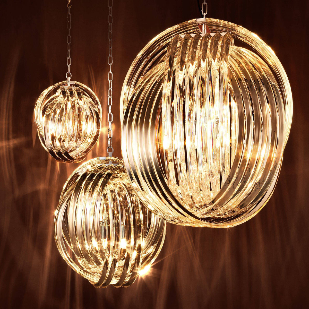 Marco Polo M Modern Chandelier - Nickel - view 4