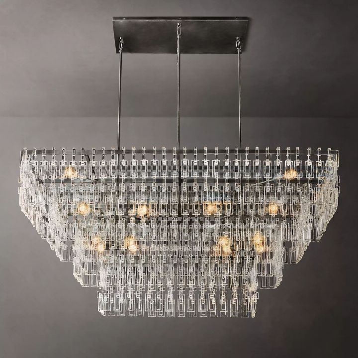 Arrebol 4-Tier Rectangular Chandelier 72" - view 2