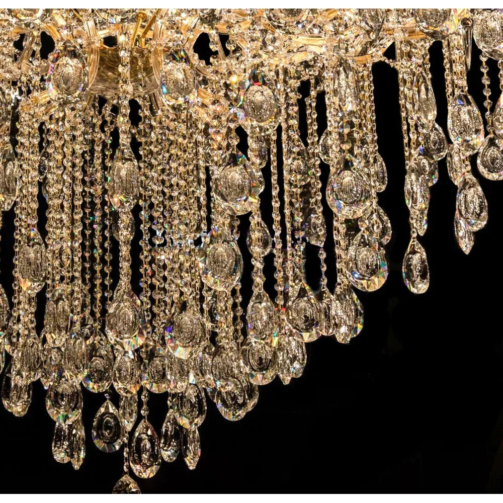 Classic Modern Multi-layers Crystal Chandelier for Staircase/Foyer/Villa - view 11
