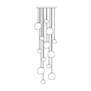 Multi Lava Round Chandelier - view 78