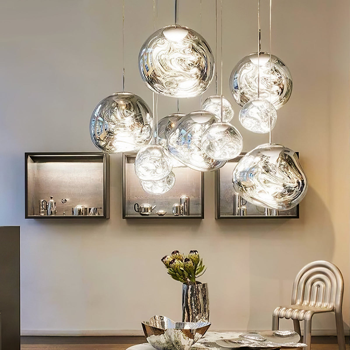 Multi Lava Round Chandelier - view 7