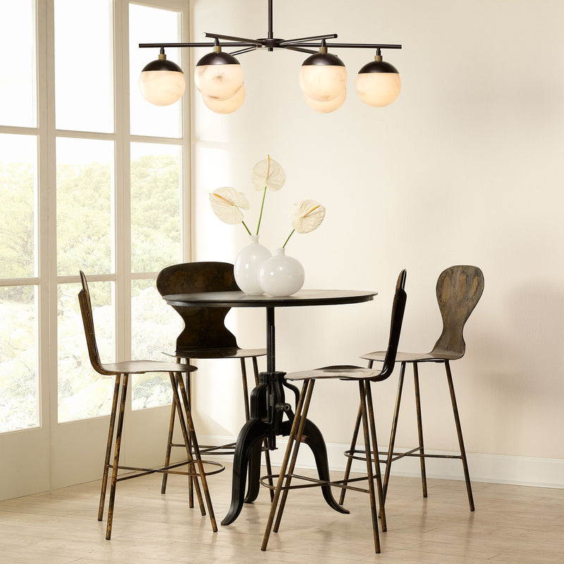 Natural Alabaster Metro 6 Lights Ball Chandelier - view 2