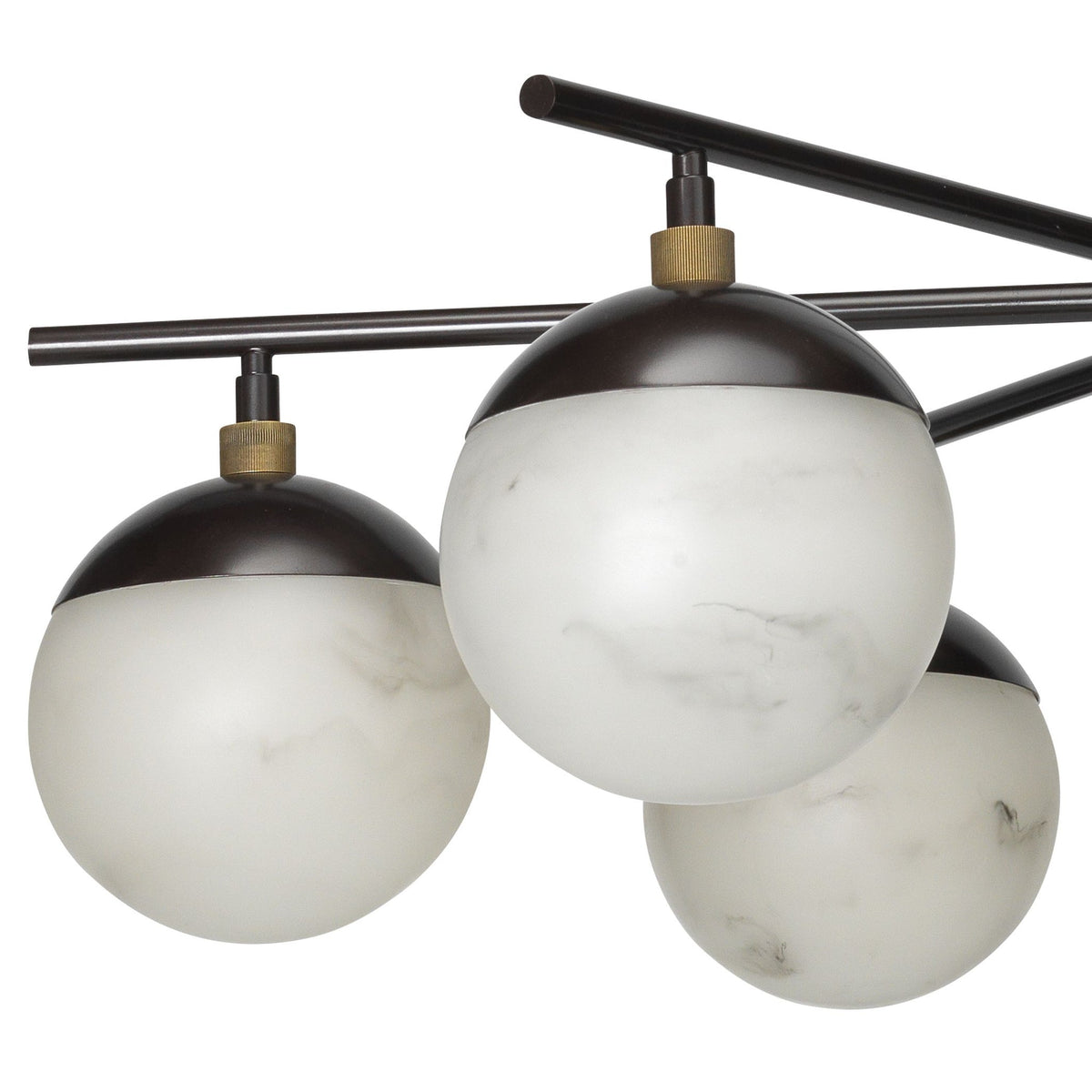 Natural Alabaster Metro 6 Lights Ball Chandelier - view 3