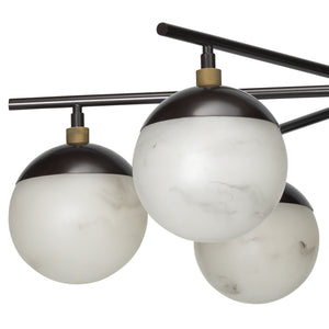 Natural Alabaster Metro 6 Lights Ball Chandelier - view 3