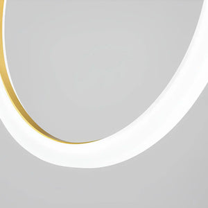 Minimalist Rings Stepless Dimming LED Nordic Duplex Stair Chandelier - view 11