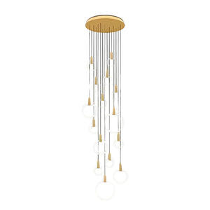 Minimalist Rings Stepless Dimming LED Nordic Duplex Stair Chandelier - view 7