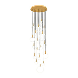 Minimalist Rings Stepless Dimming LED Nordic Duplex Stair Chandelier - view 9