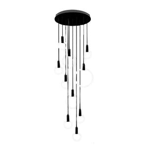 Minimalist Rings Stepless Dimming LED Nordic Duplex Stair Chandelier - view 6
