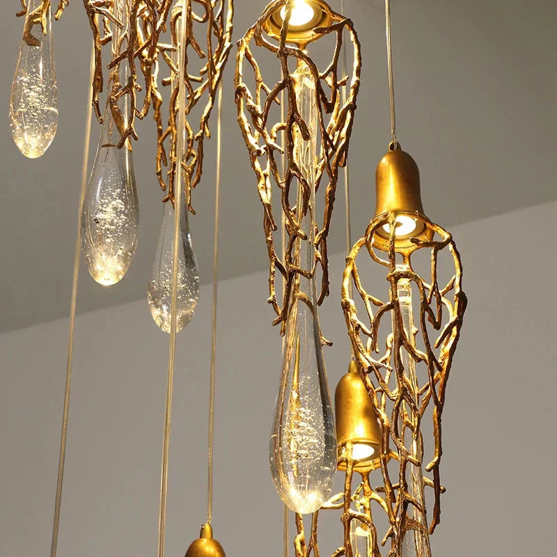 Stairwell Branch Strata Crystal Spiral Chandelier - view 7