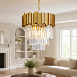 Modern Gold 3-Tier K9 Crystal Chandelier, three-tier - view 6