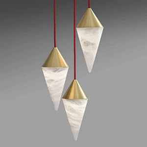 Modern Alabaster Cone Cluster Chandelier - view 3